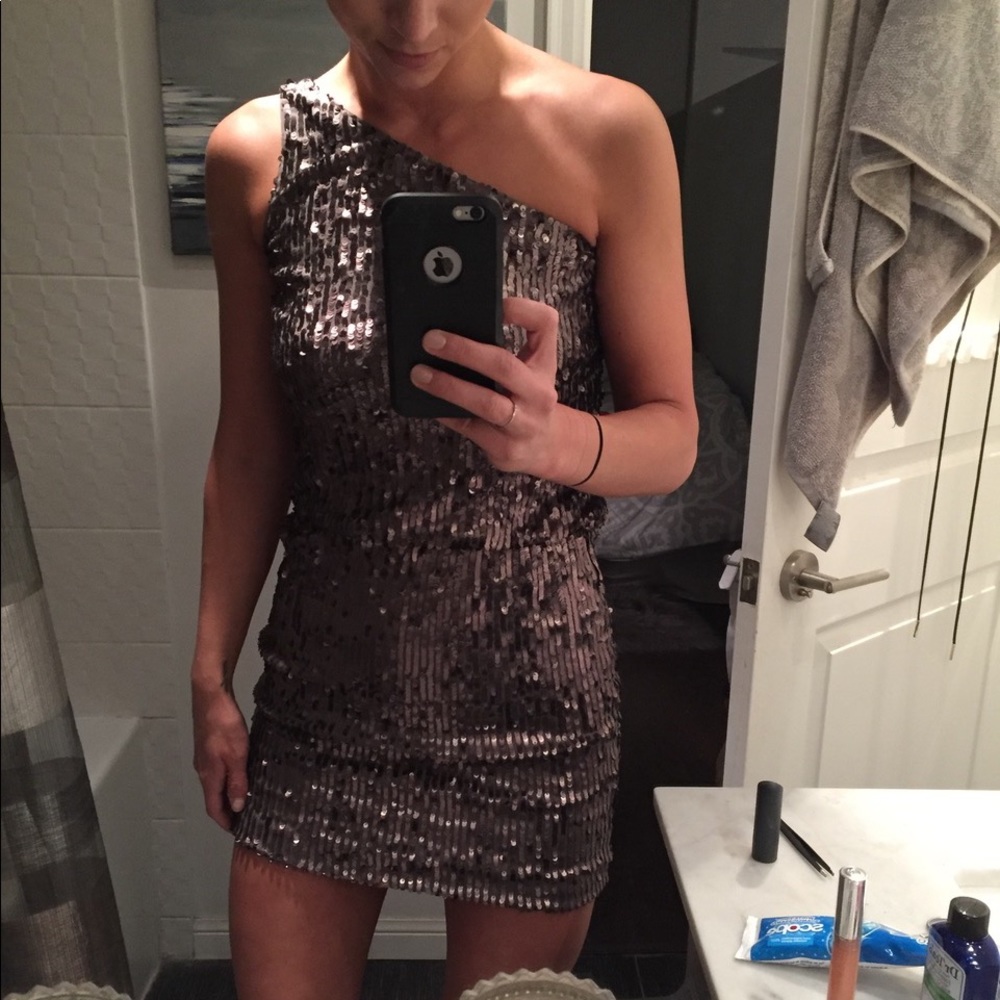 Halston Heritage Sequin Dress